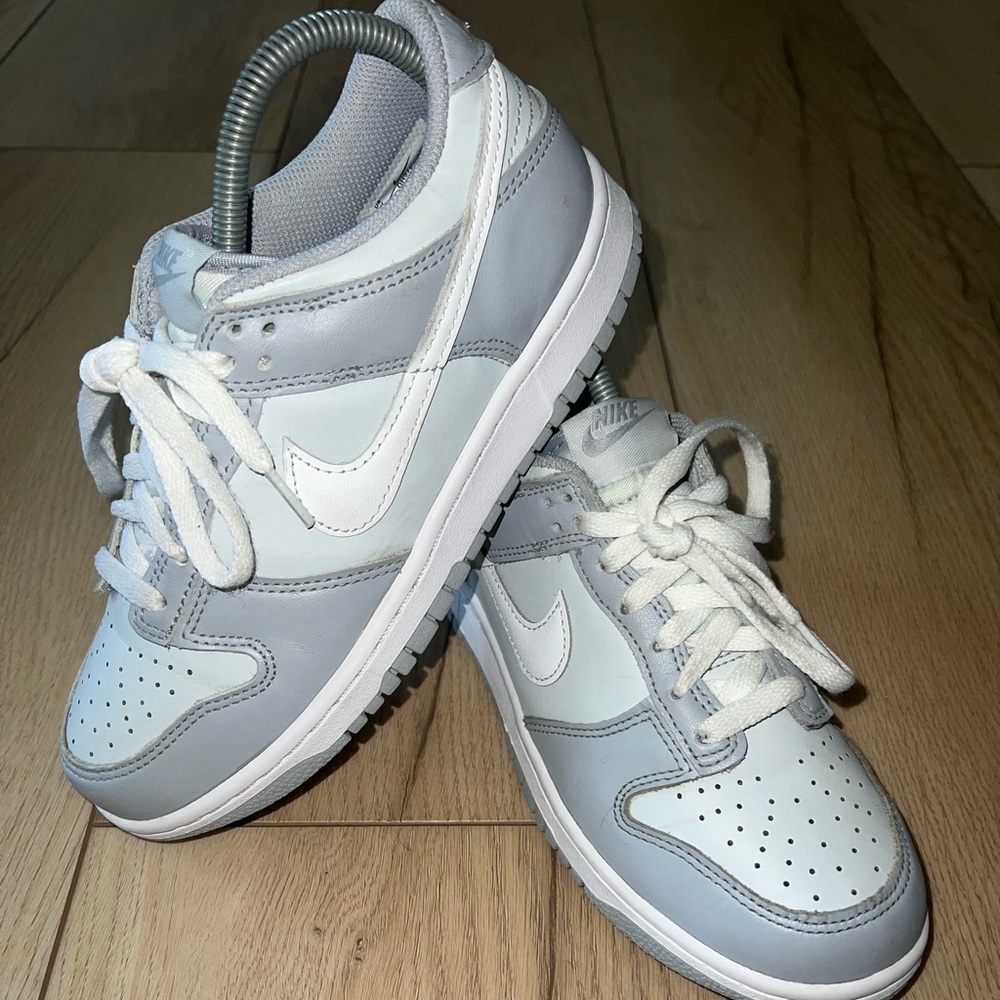 Nike Dunk Low Two Tone Gray Shoes Athletic Sneakers DH9765-001 Sz 6Y Wmns 7.5